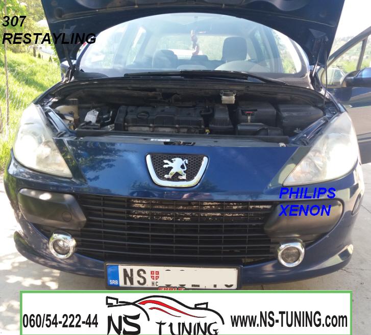 peugeot 307 restayling xenon svetla h1 sijalica ugradnja novi sad